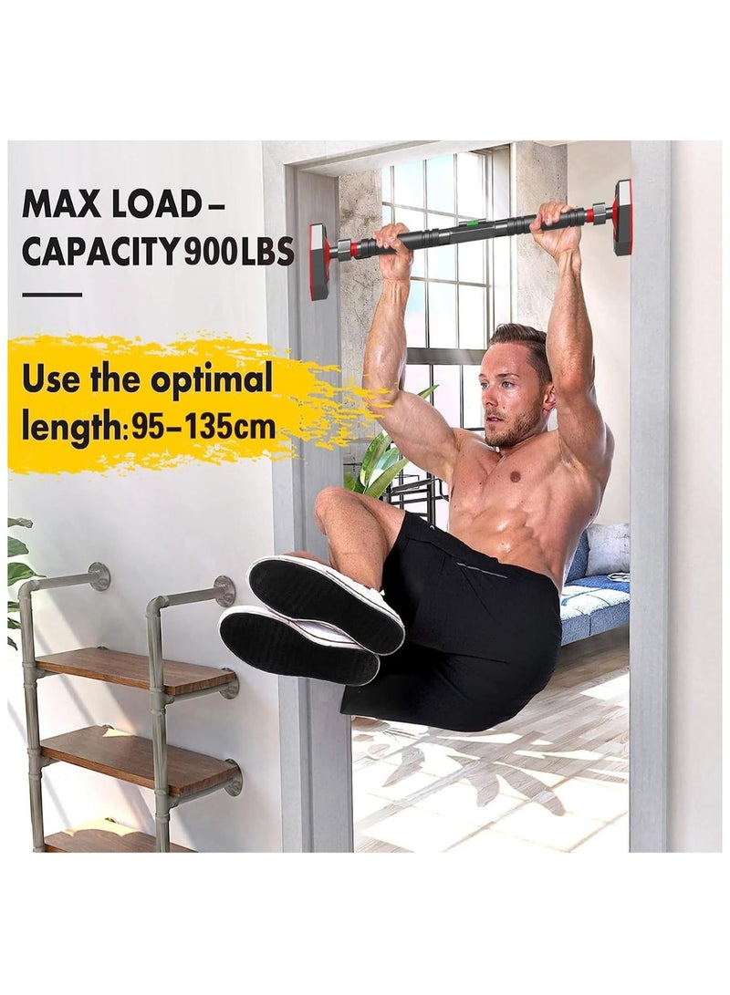 founder Pull Up Bar, Width Adjustable Chin Up Bar for Doorway, Super Load-bearing Upper Body Workout Bar, Dual Security Locking& No Screw Fitness Strength Training Equipment for Home Gym, Max Load 900 LBS - Image 2
